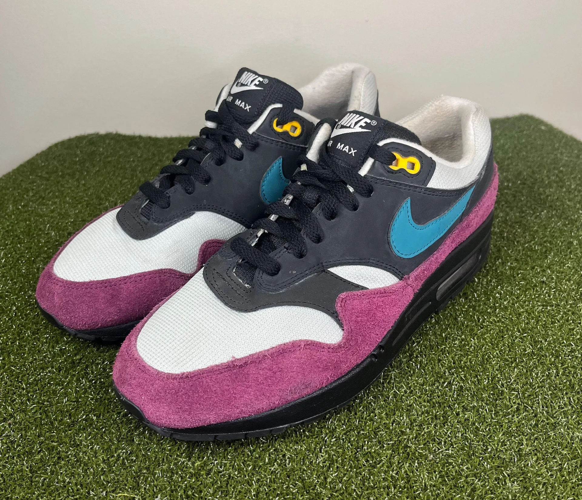 Nike Air Max 1 Geode Teal Bordeaux Golf Black Shoe Women's Size 9 319986-040 - Image 2