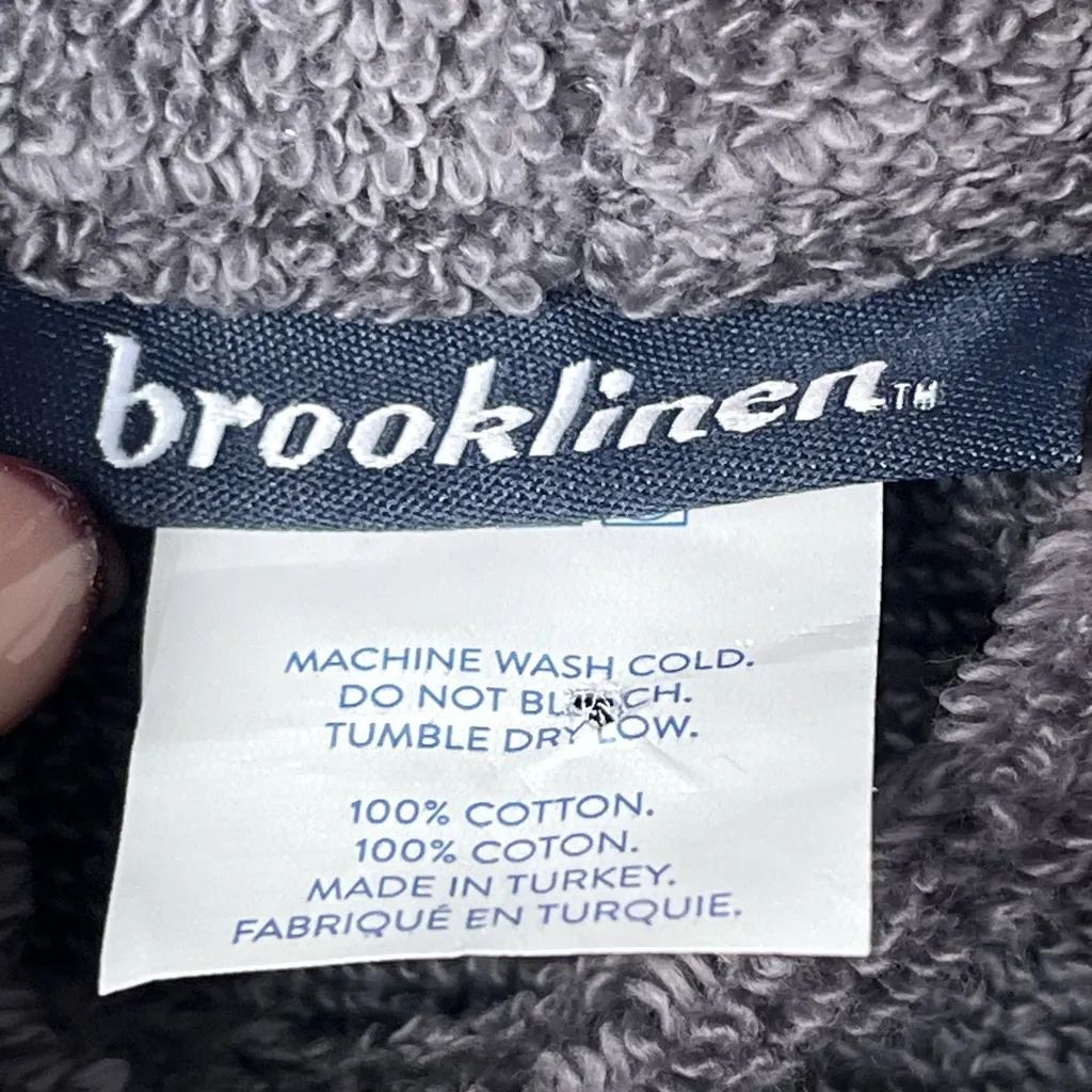 Brooklinen super plush robe graphite grey medium Gray - Image 7