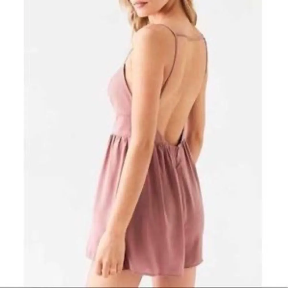 UO silence + noise brown Margot ladder sleeveless romper - Image 3