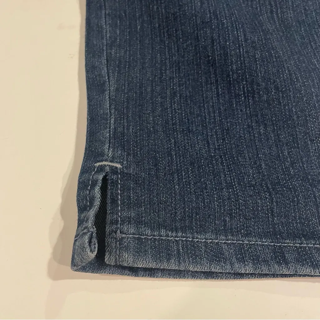 Jordache Straight Crop Denim Blue Jeans Women 12 Dark Wash Trendy Classic Chic - Image 7