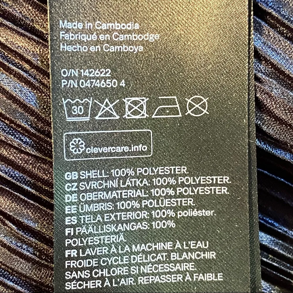 H&M Pleated Plunge Mini Dress Minimalist Black Size 2 NEW NWT - Image 10