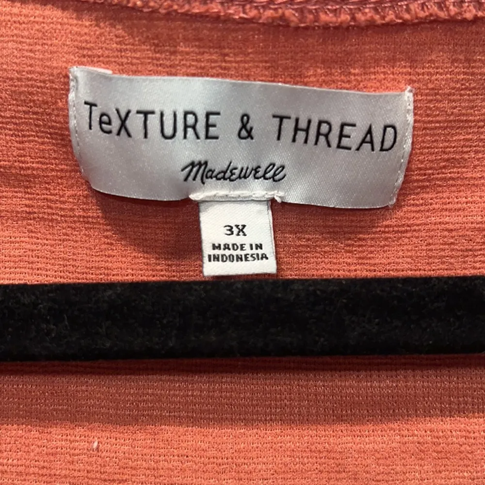 Madewell texture and thread sleeveless blouse side tie splice neck line plus 3x - Image 3