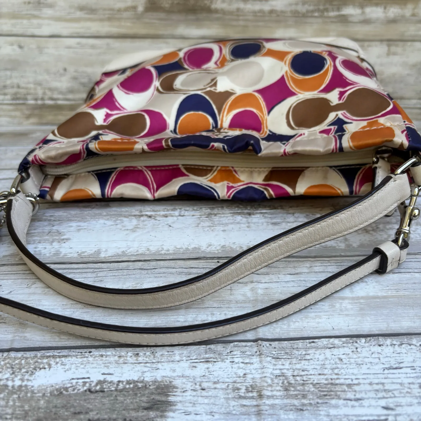 Coach Purse Park Hand Drawn Scarf Print Convertible Shoulder Bag Crossbody Small - Image 7