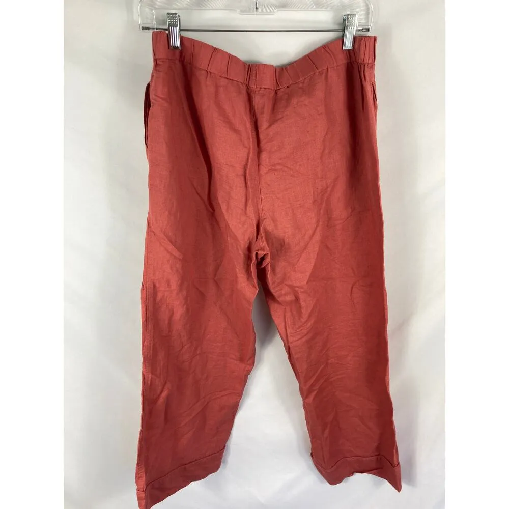 J Crew Linen Blend Pull on Pants Size Medium - Image 5