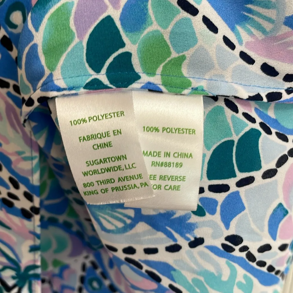 LILLY PULITZER Karmen Cami in Coastal Blue Tails of the Sea Size S - Image 8