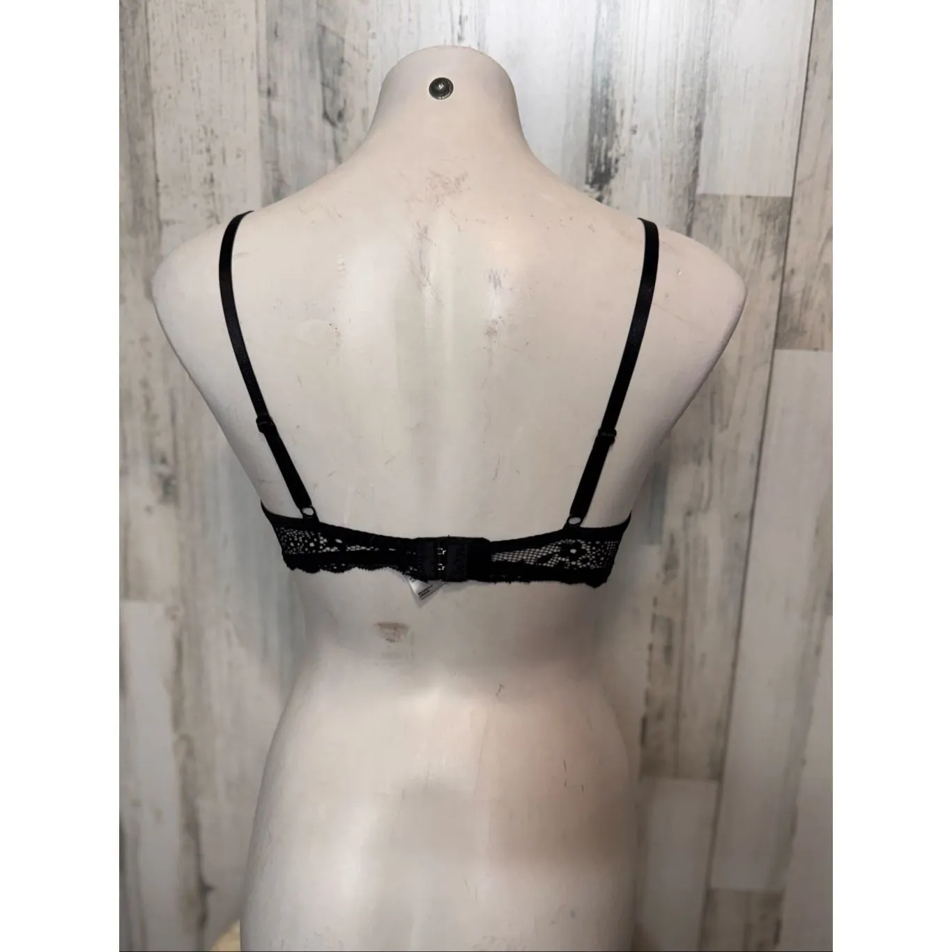 Just Be Black Lace Underwire Push-Up Bra – Size 34C - Image 8