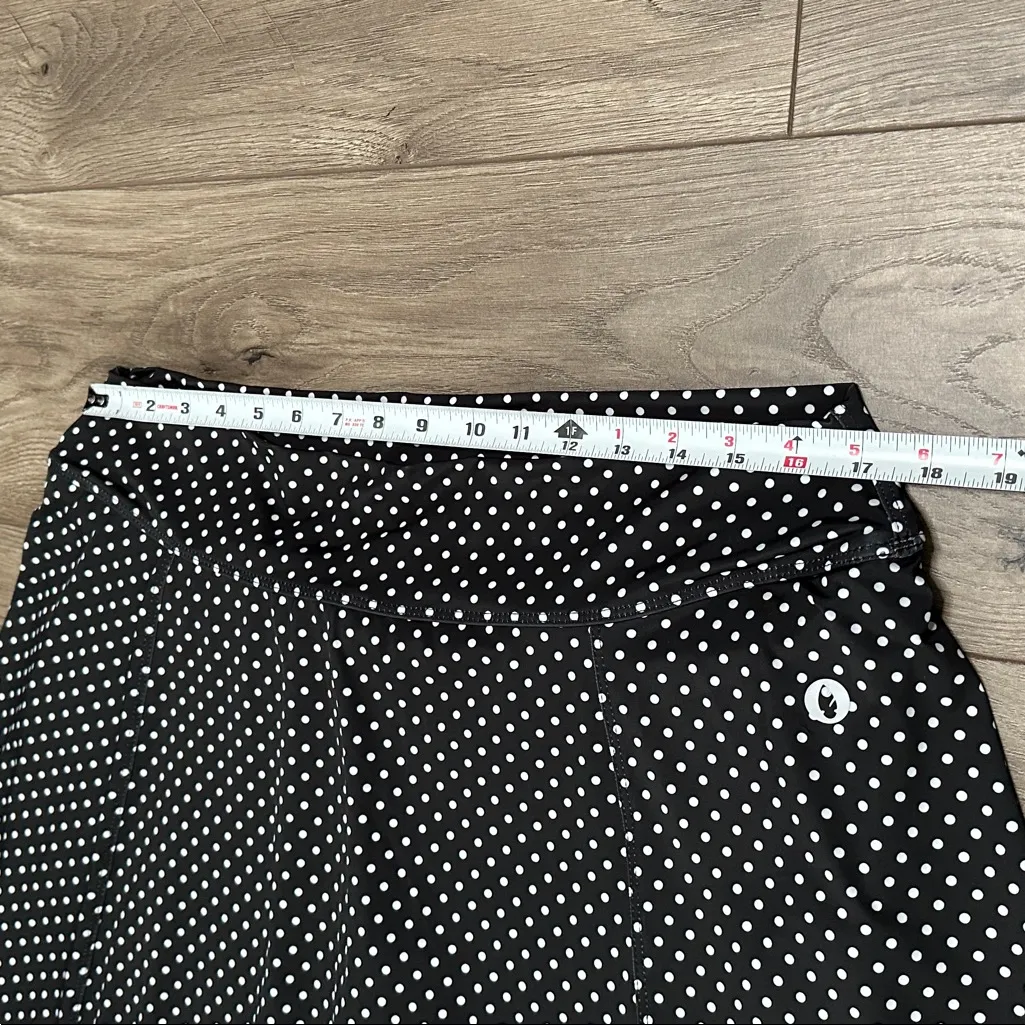 Dona Jo Ultimate 20” High Rise Tennis Golf Skirt Skort Black White Polka Dot XXL - Image 7