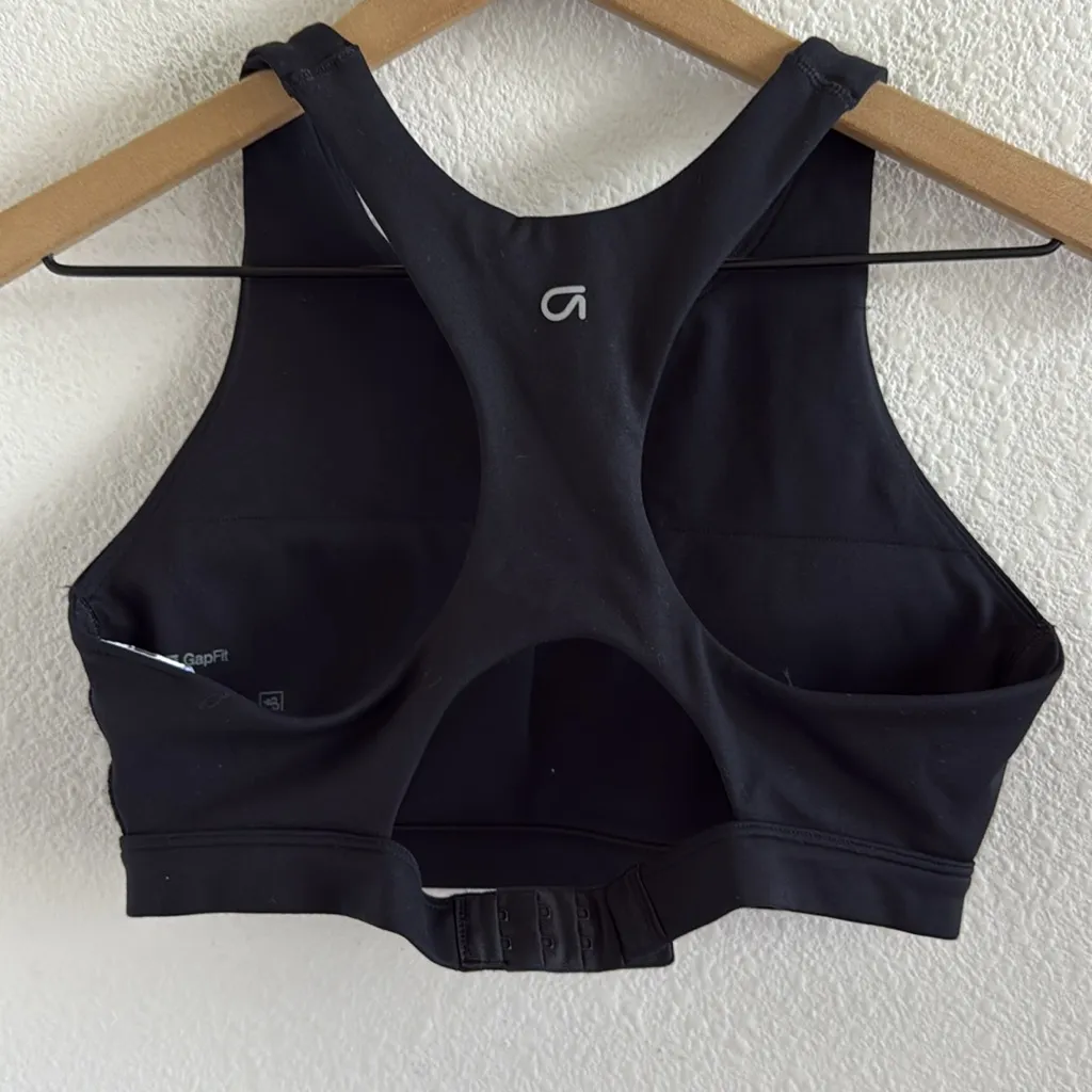 GapFit Power High Impact Racerback Sports Bra Black Small - Image 4