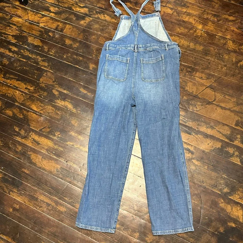 Sonoma distressed classic denim M farmer overalls - Image 2