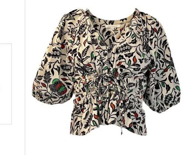 Love The Label Anthropologie Nikita Willow Black Audrey Peasant Top M - Image 5