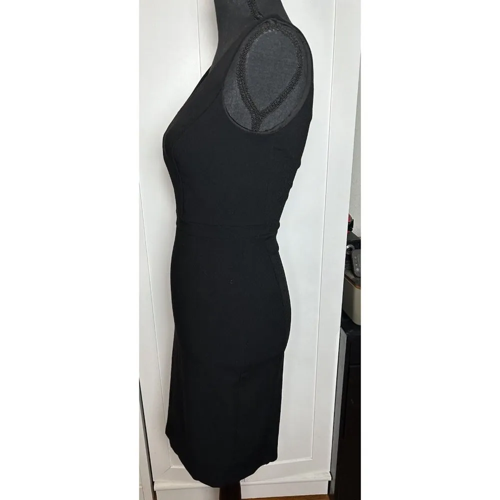 White House Black Market Women's‎ Size 00 Black Sleeveless Dress - Image 3