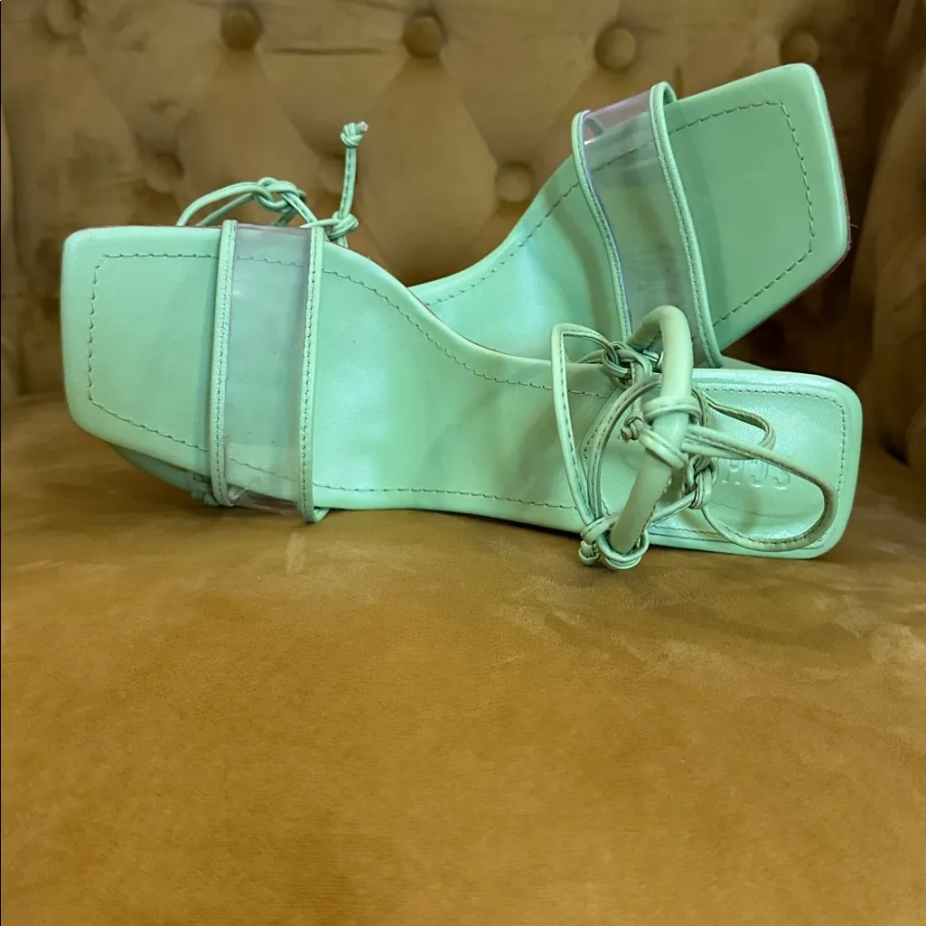 Schutz Gianna Neon Lime heels Size‎ 8.5 - Image 6