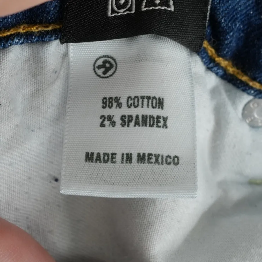 Big Star 1974 Crop Jeans Womens 30 (32x25.5) Blue Denim Rikki Low Rise Stretch - Image 7