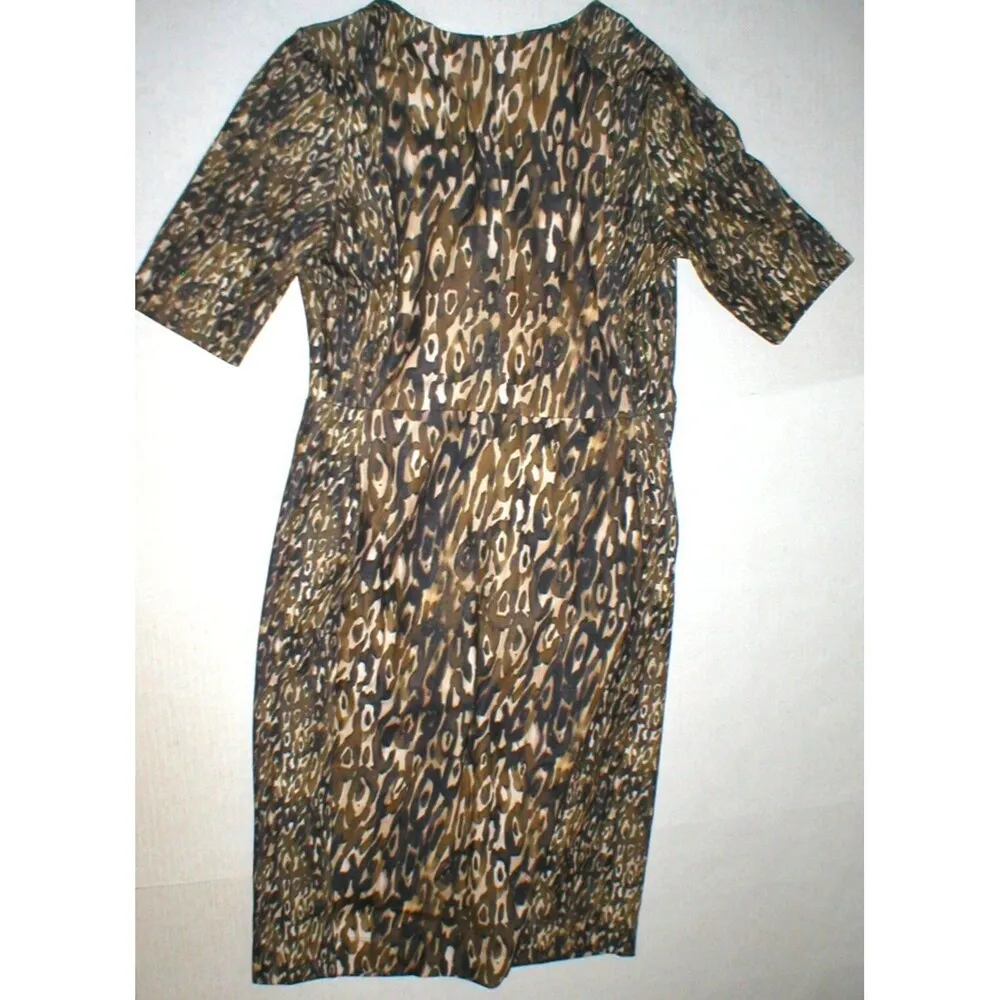 New Womens $475 2 NWT Designer Escada Sport Leopard Print Dress 38 Ejunka Knee Brown Size undefined - Image 10