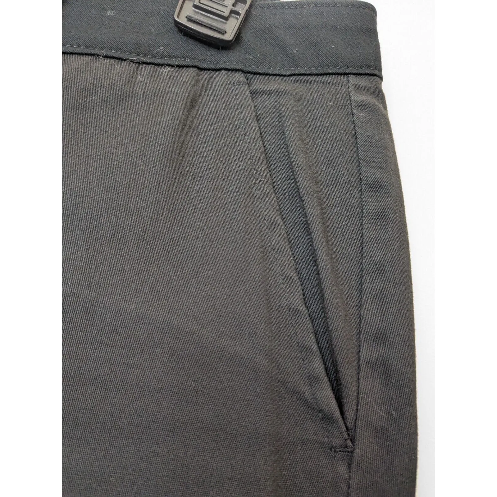 Genuine Dickies Pants Women's Gray Black Straight Leg Slim Fit Size 8 P - Image 4