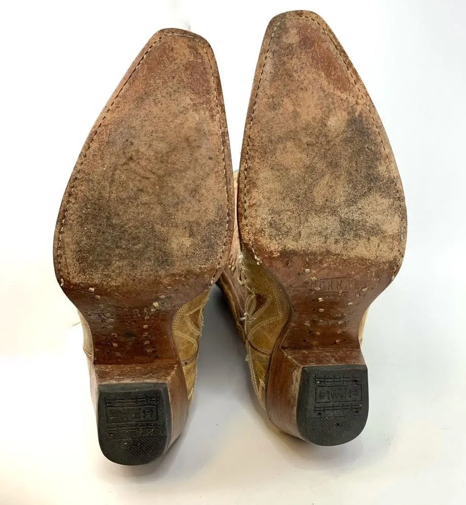 Corral Distressed patchwork leather cowgirl boots - Image 6