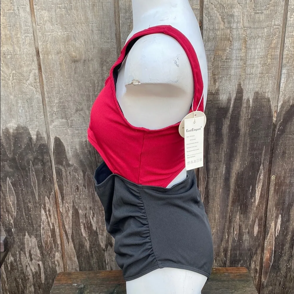 New Woman’s EastElegant Maternity Swimsuit with Cut Out Size Medium Padded Bra Pink - Image 6