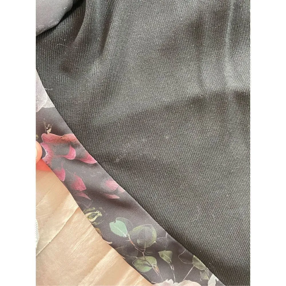Apricot UK Mixed Media Floral Black Top Size Small UK 10 - Image 6