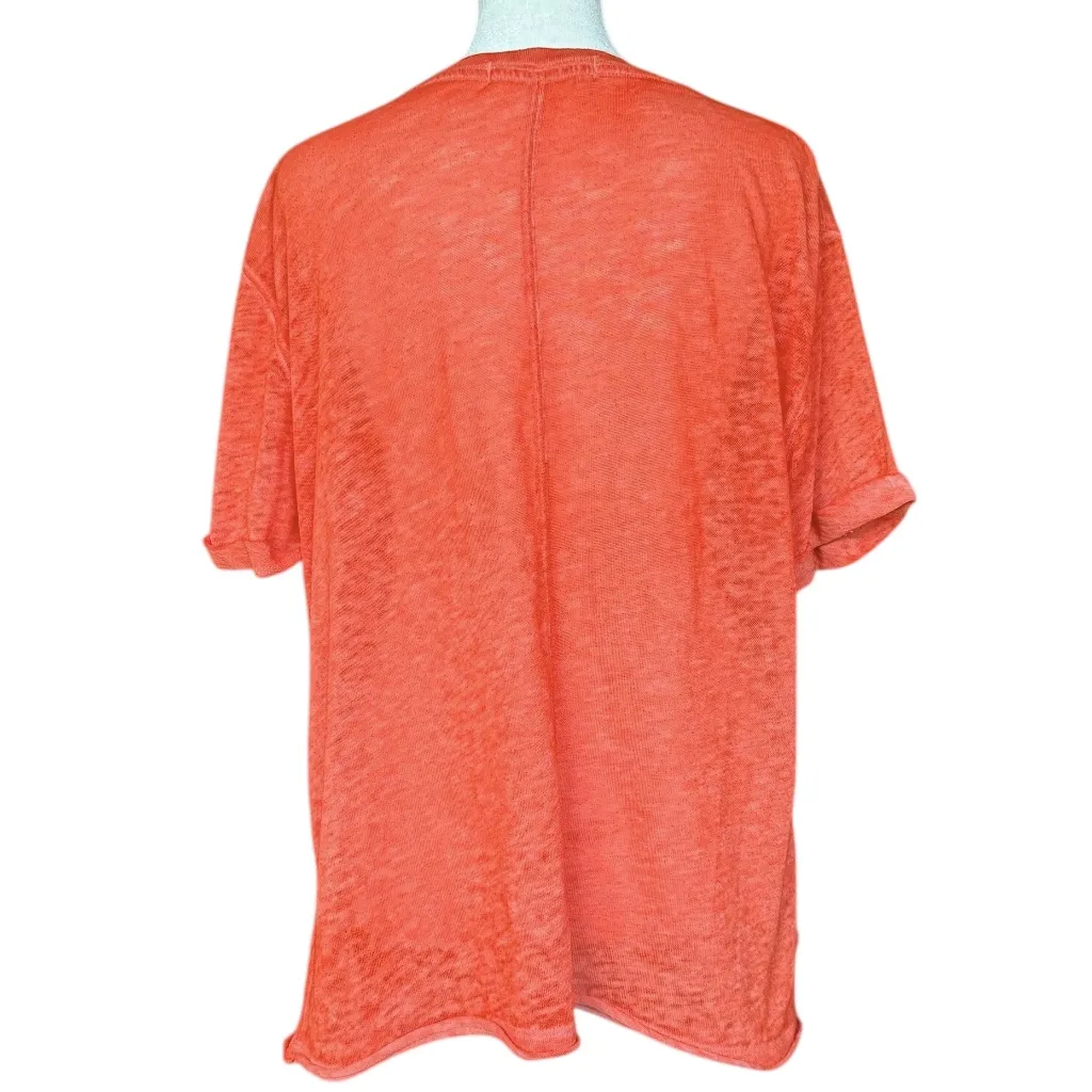 We the Free Cassidy Cuff Sleeve‎ Tee Poppy Sz XS - Image 5