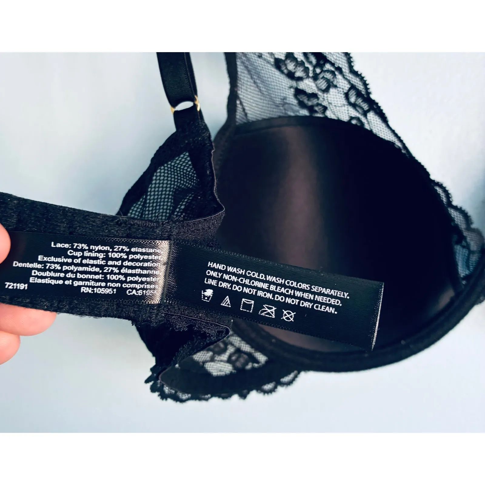 Natori Bra Lined Black Lace Whimsigoth 34C - Image 6