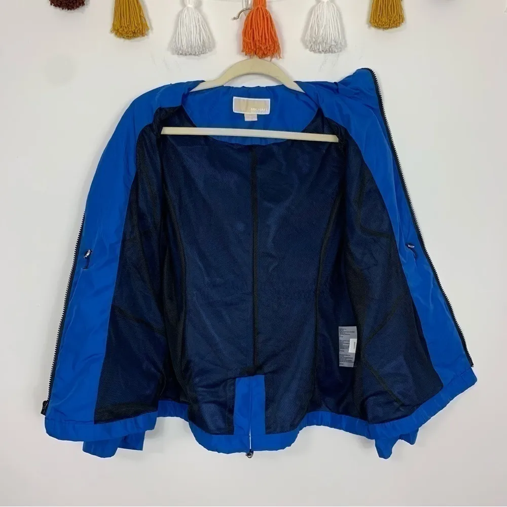 Michael Kors Royal Blue Windbreaker Jacket Size Medium Petite - Image 5