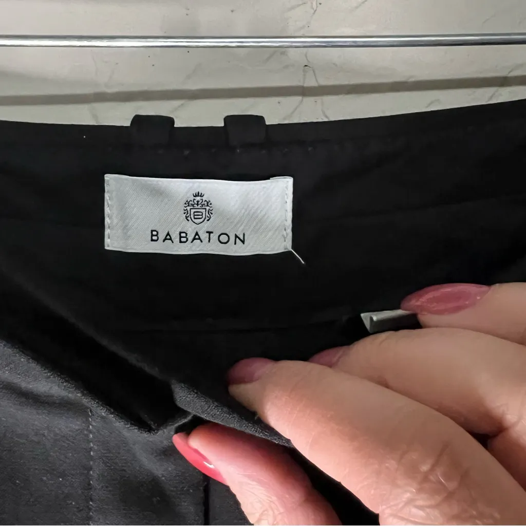 Babaton Aritizia Founder Black High Rise Pleated Wide Leg Pants - Image 9