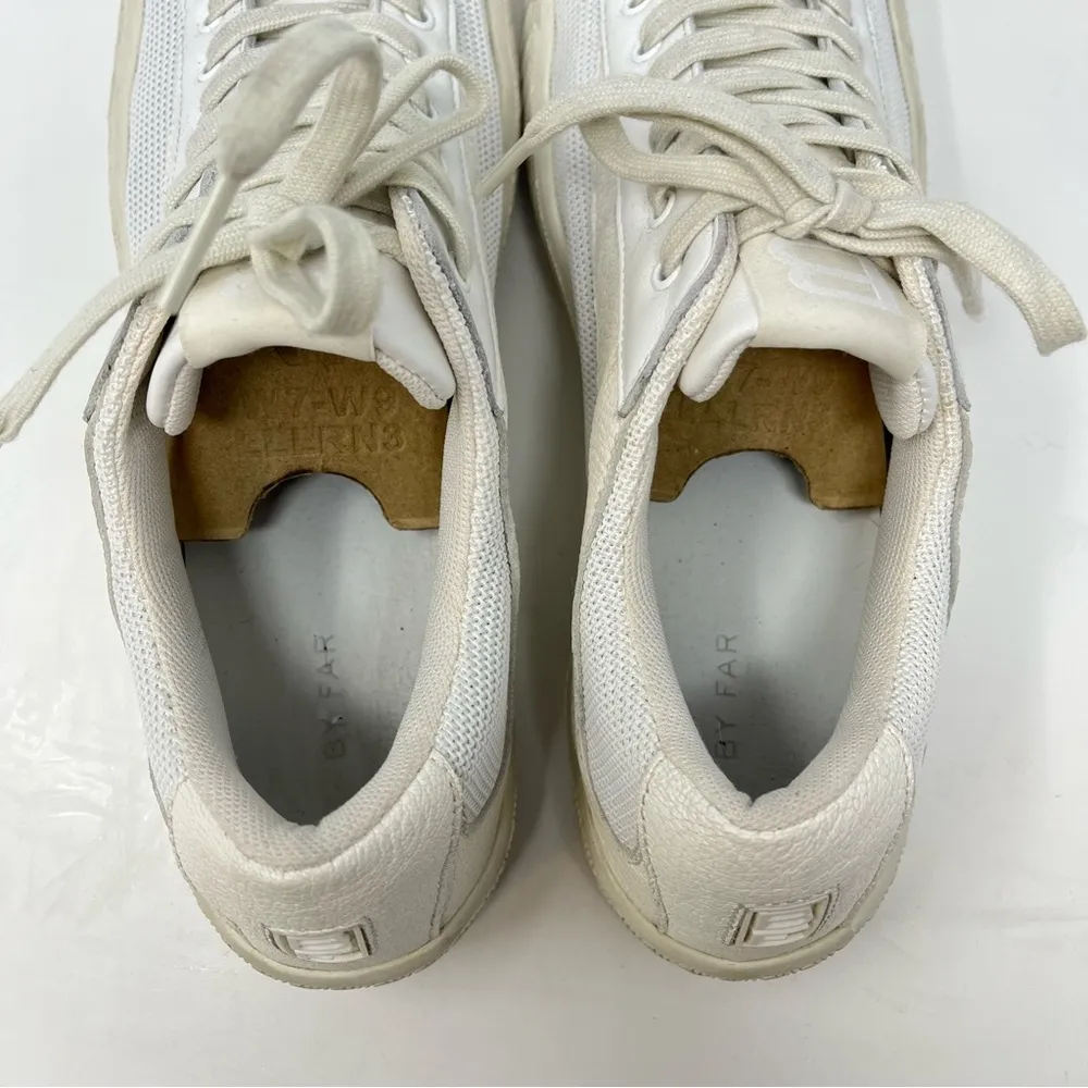 BY FAR Rodina Grained Low Sneakers Cream White Womens Size EU 40 / US 10 - Image 10