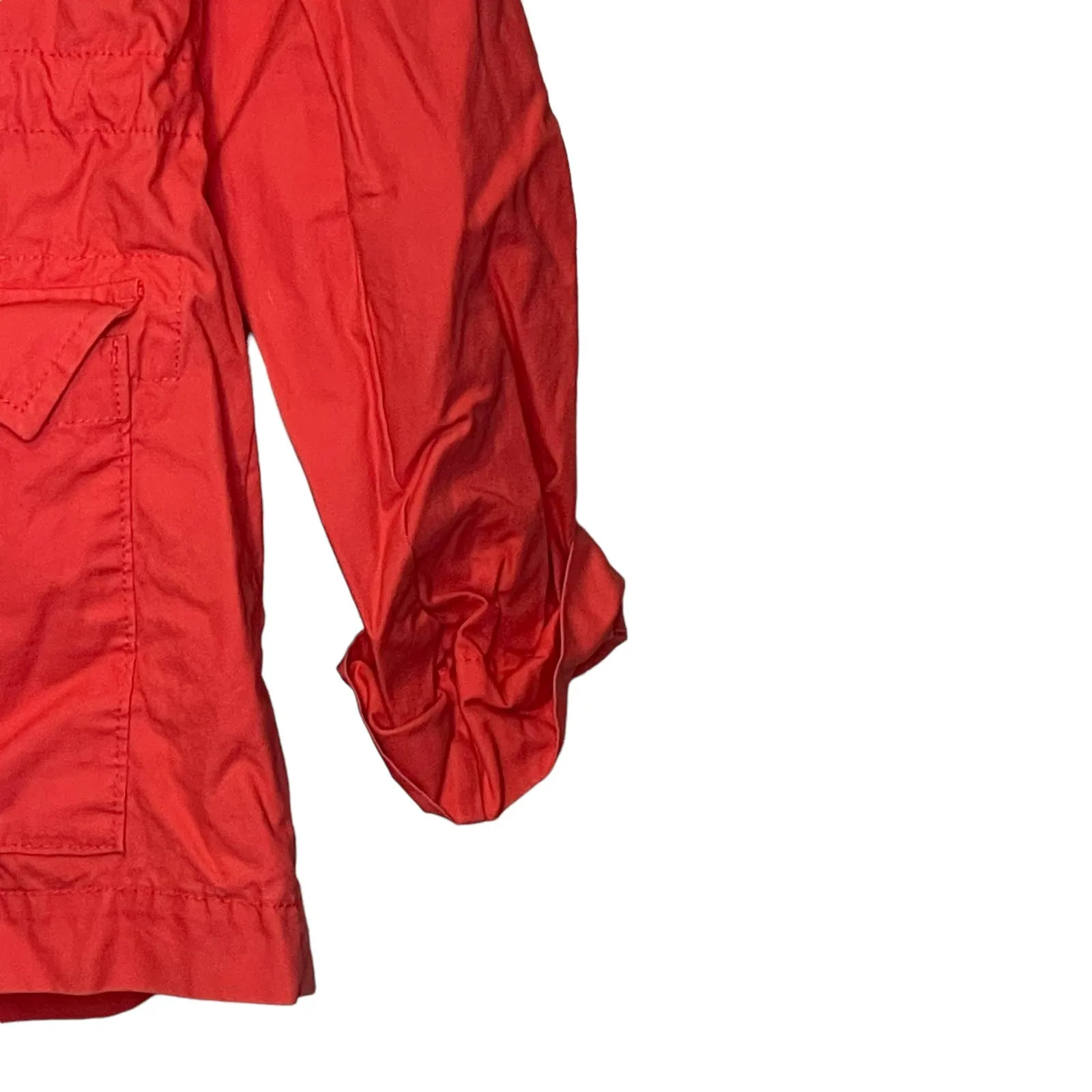 Old‎ Navy Jacket Size Large Salmon Button Up Womens 100% Cotton Pockets - Image 3