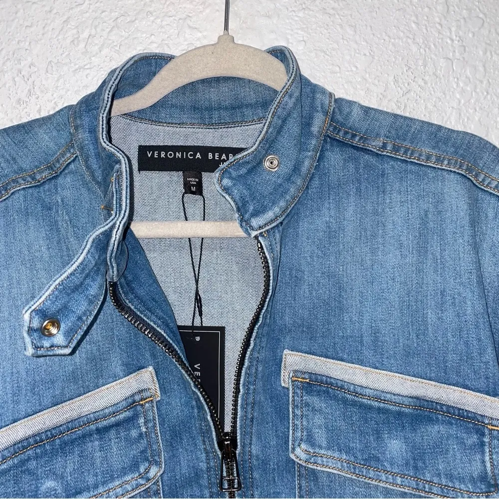 Veronica Beard Roz Drawstring Peplum Jacket in Astra Medium NWT - Image 5