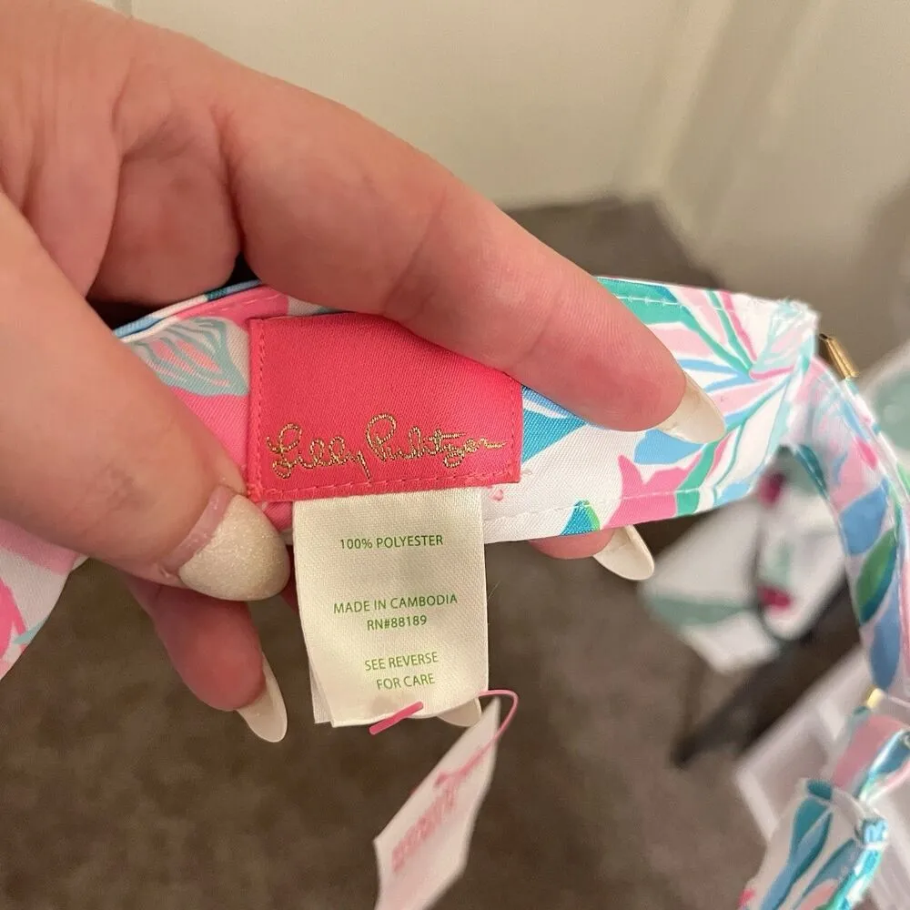 Lilly Pulitzer Print With Purpose Holding Court Its A Match Visor - Image 6