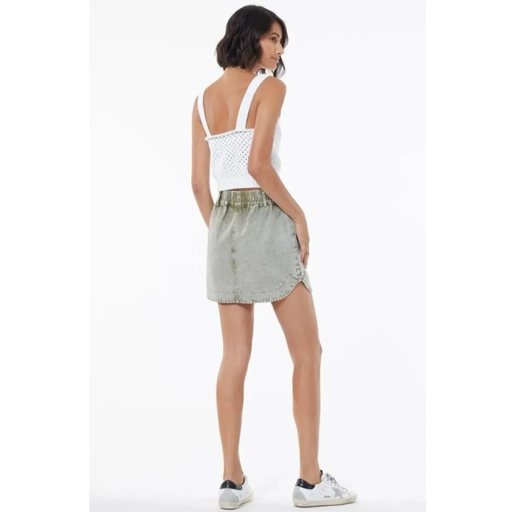 Young, Fabulous,& Broke Fir Green Mineral Dixie Mini Skirt,M - Image 2