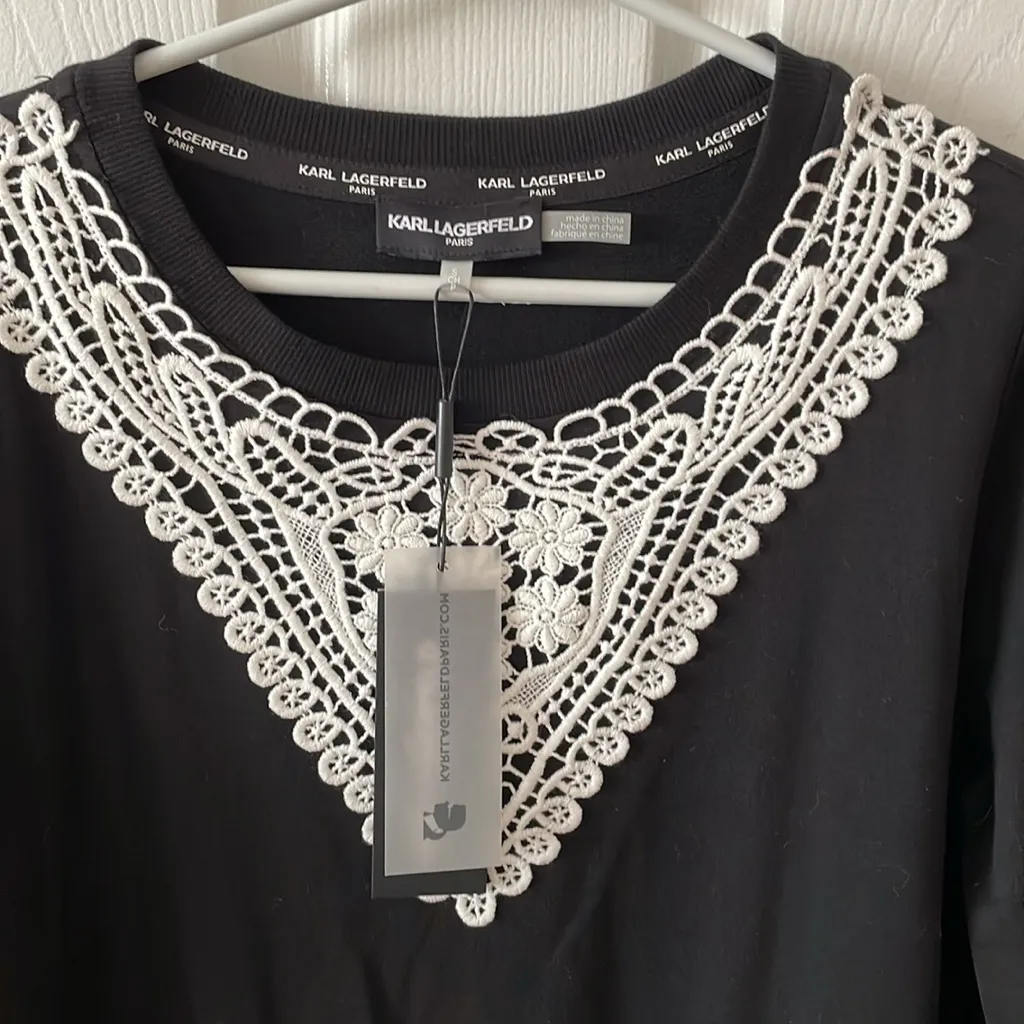 Karl Lagerfeld crochet appliqué sweatshirt - Image 2