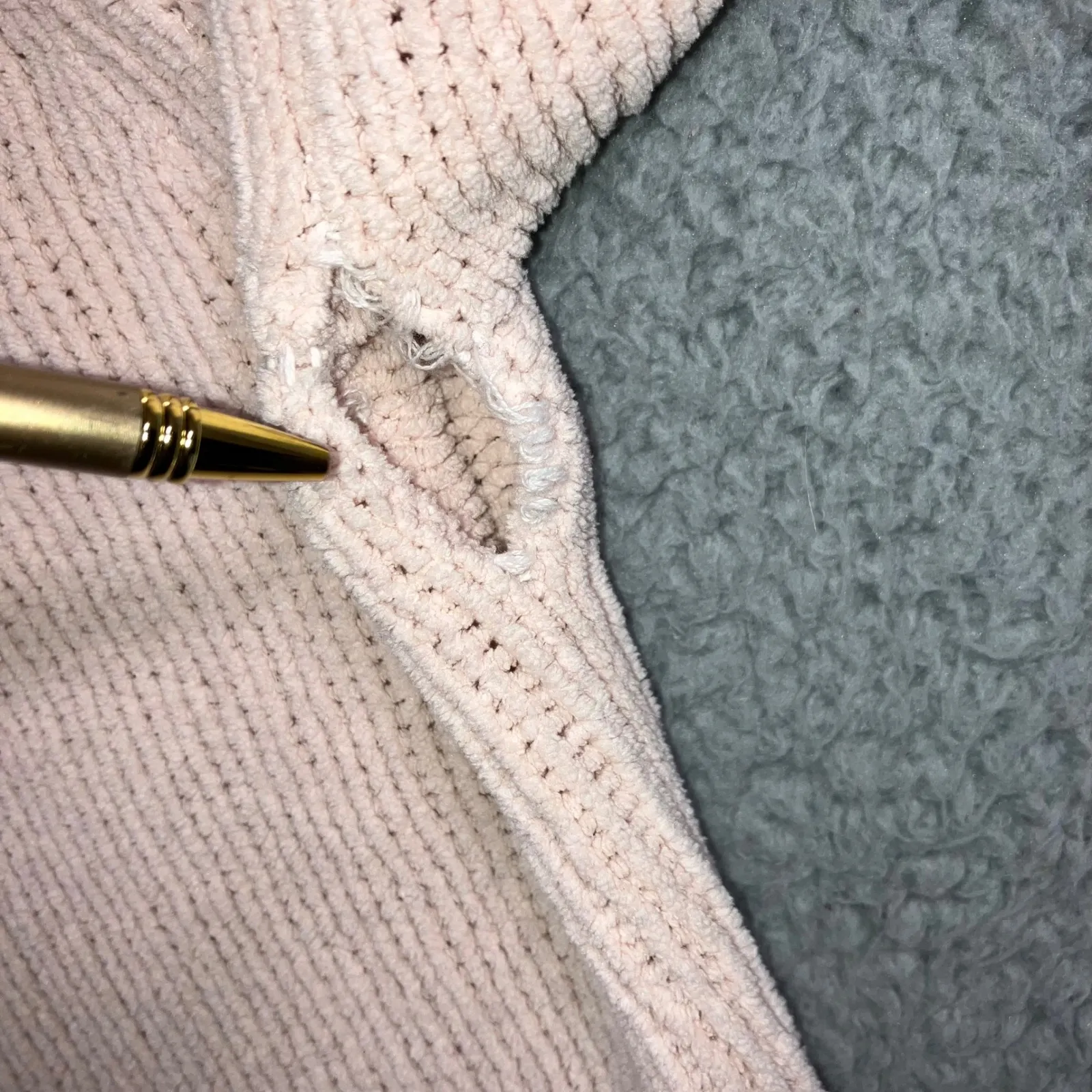 ORVIS Cardigan Women Large Pink Button Front Grandma Sweater 90s Retro Flaw - Image 9