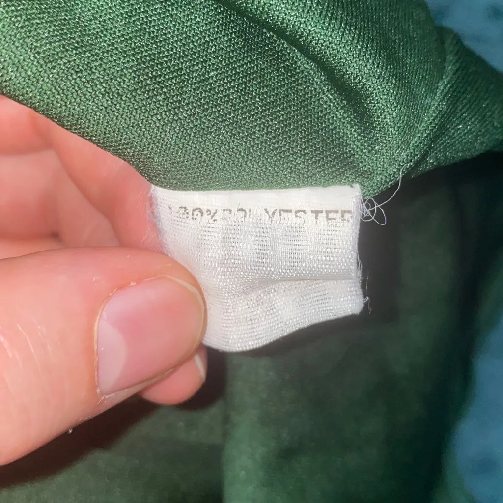 Fussy NY Green & White All Over Bird Print Cinched Waist Midi Dress With Tie Size M - Image 10