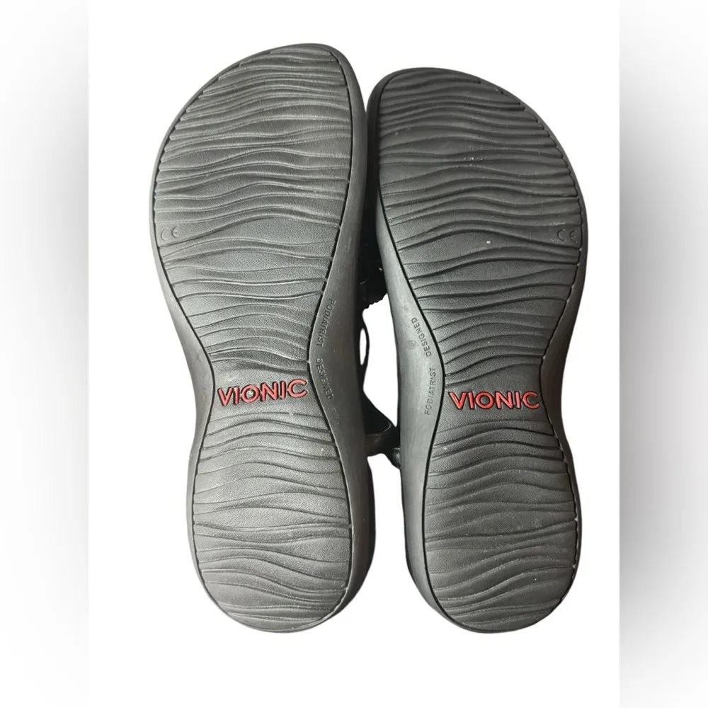 Vionic Miami Thong Sandal Size 7.5 Black - Image 9