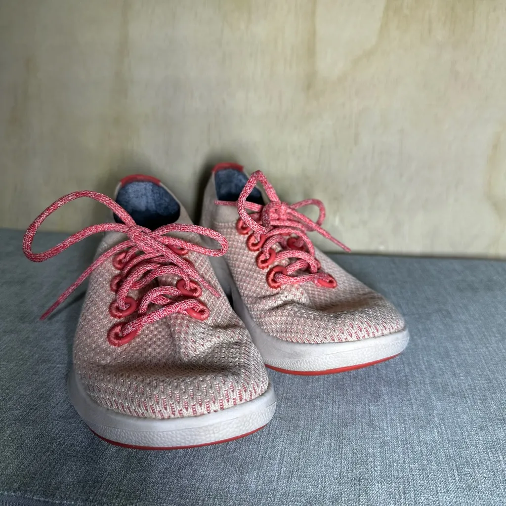 Allbirds Women’s Tree Dashers Pink Beige Coral Running Shoes Sz 9.5 👟 - Image 4