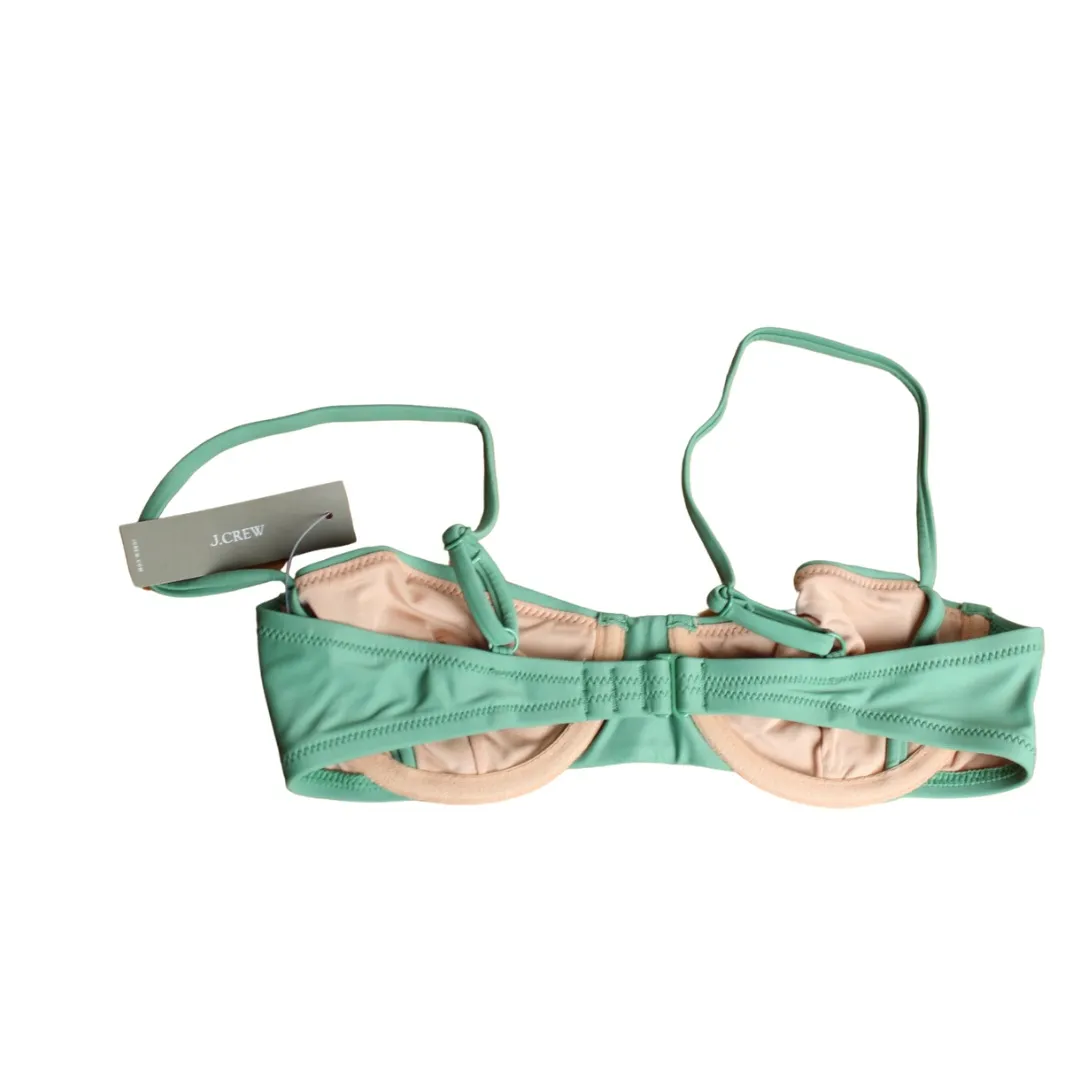 J.‎ Crew Balconette Underwire Bikini Top Green Women's Size 32B Swimwear Beach - Image 2