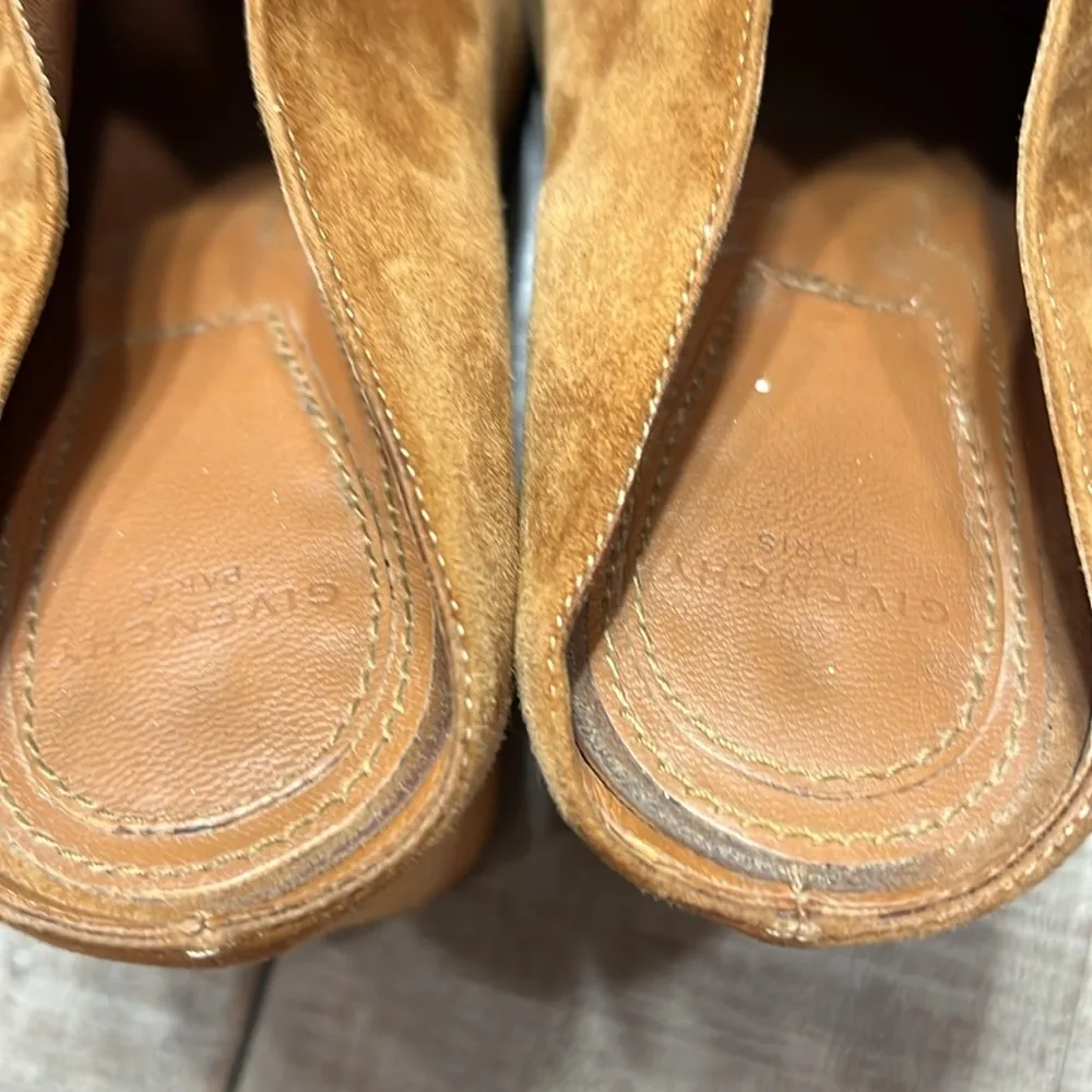 Givenchy Paris Suede Mule Sandals, Hazelnut Size 36 EUC - Image 6
