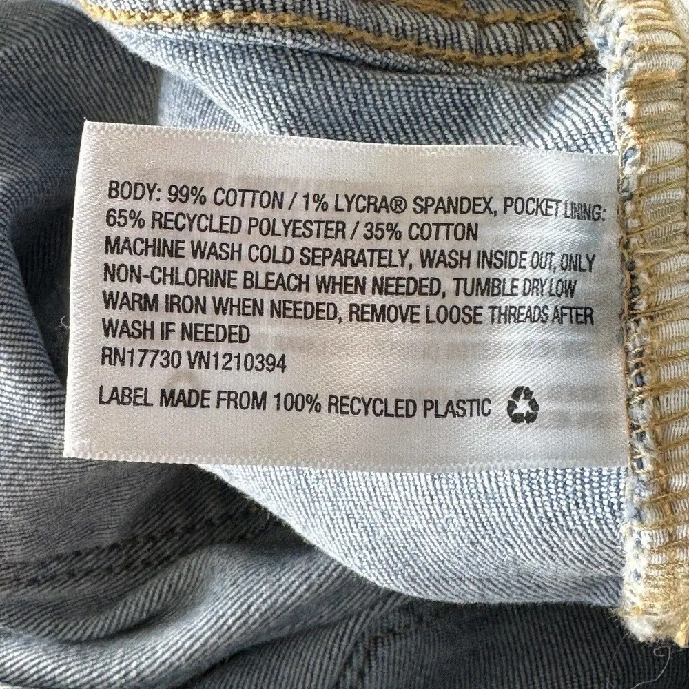 Universal Thread SZ 0/25 Kick Boot Crop Jeans Hi-Rise Zip-Fly Stretch Frayed Hem - Image 9