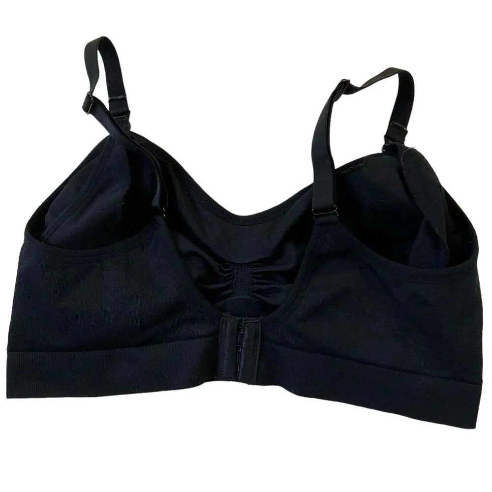 Chyme Women Size XL Black Nursing Bra Stretch Comfy (10H-27) - Image 3