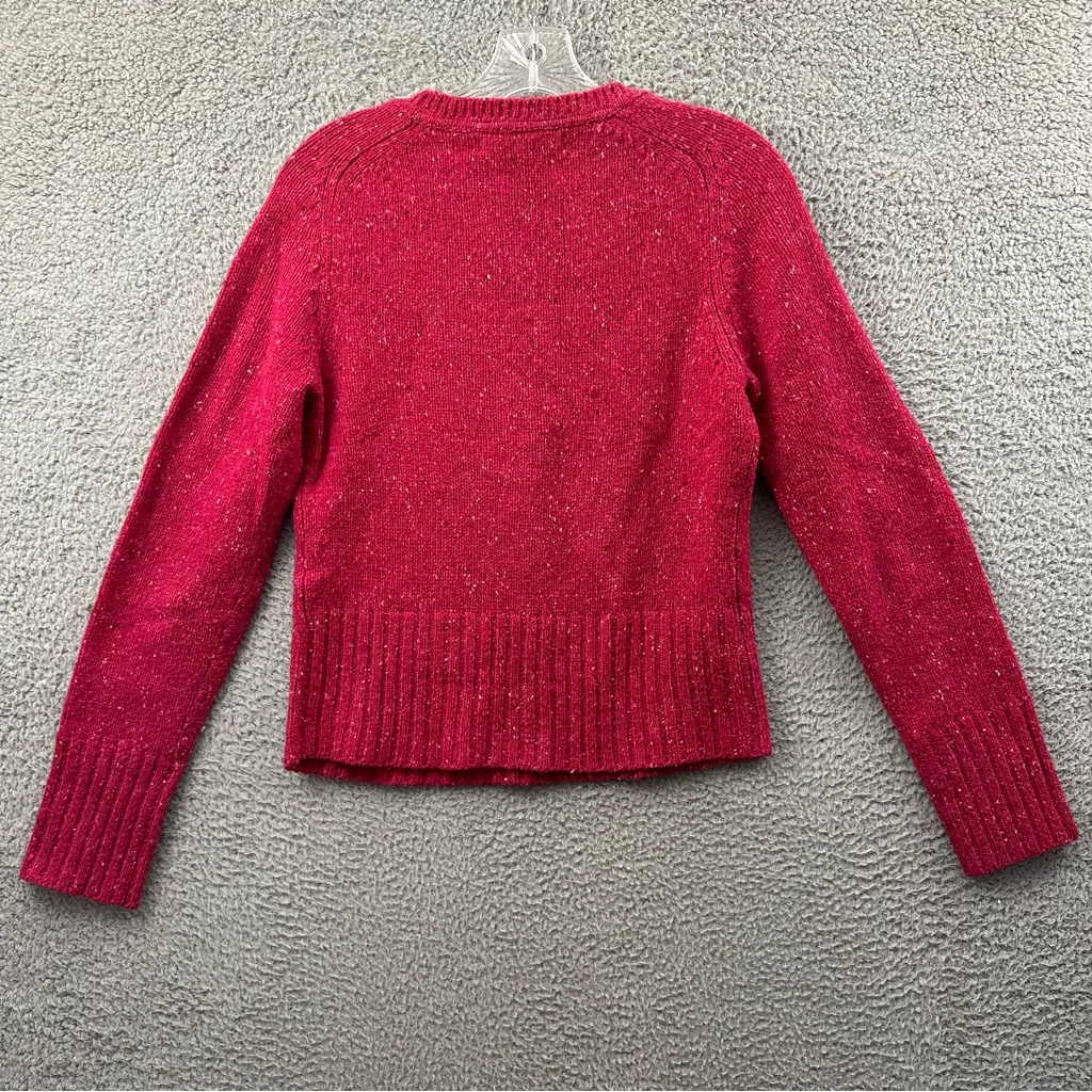 Y2K Express‎ Lambs Wool Long Sleeve Knit Sweater Preppy Cropped Retro Women's M - Image 3