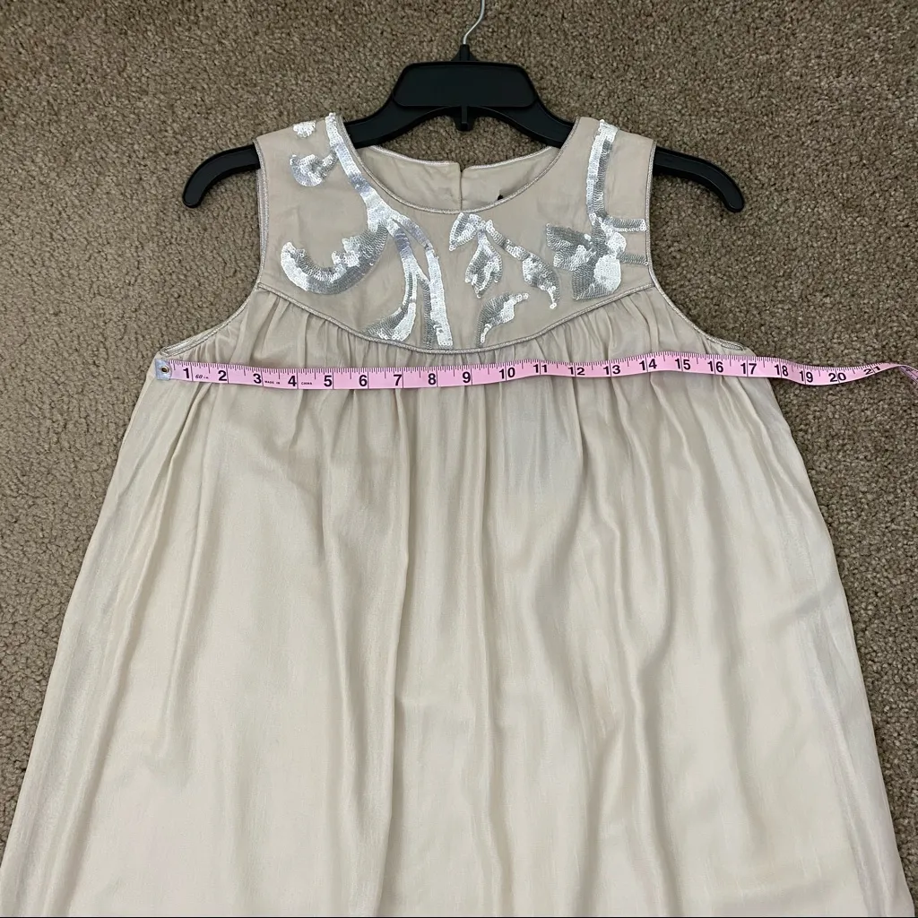 Robert Rodriguez  Sequin Shift Dress Ecru 4 - Image 7