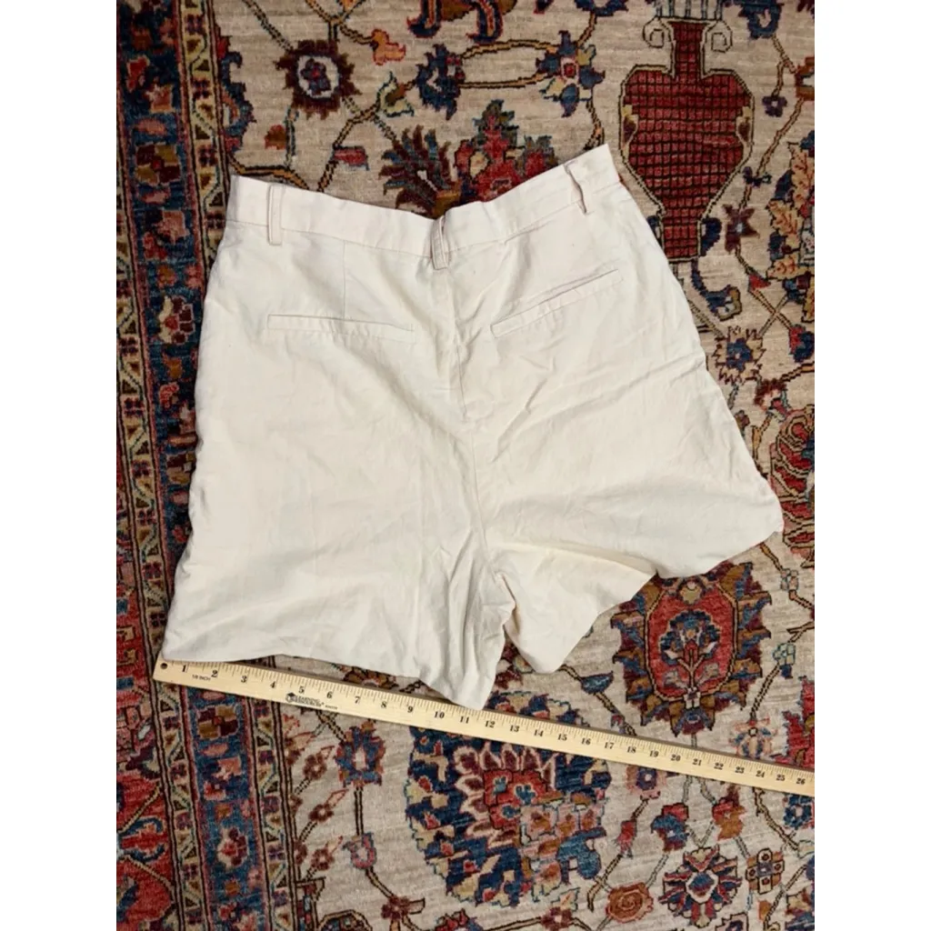 Sophie Rue Cotton Blend High Rise Shorts in Cream Women’s Size M - Image 8