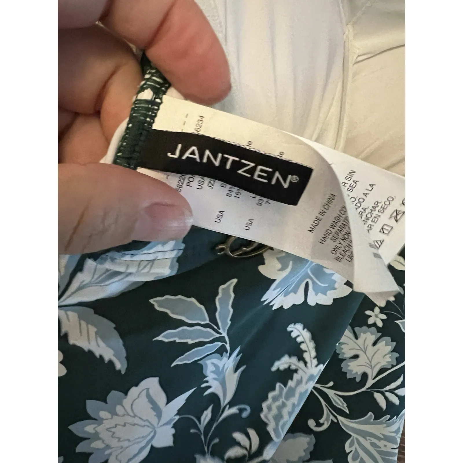 Jantzen Swimsuit Sz 8 Printed Cami Tankini with Comfort Core Brief Modest - Image 11
