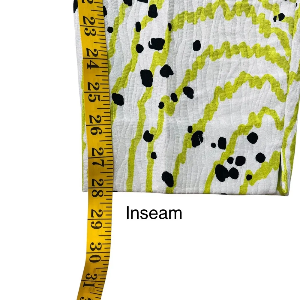 Bernard Zins Paris Aude Women's Pants 10 Made in France 100% Cotton Summer Chic Green - Image 9