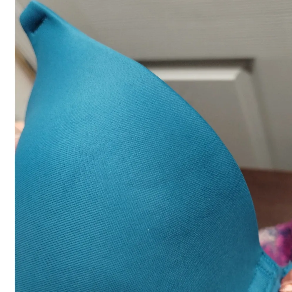 Maidenform Set of 2 Size 34B Blue Pink One Fab Fit Padded Underwire T-Shirt Bras - Image 3