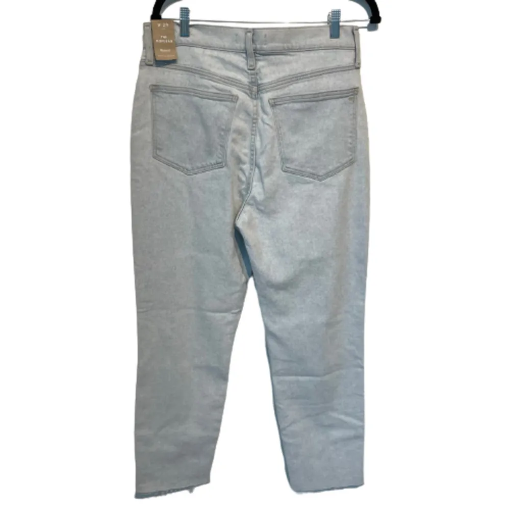 NWT Madewell Mom Jean in Harman Wash Raw-Hem Edition Size 29 Distressed - Image 13