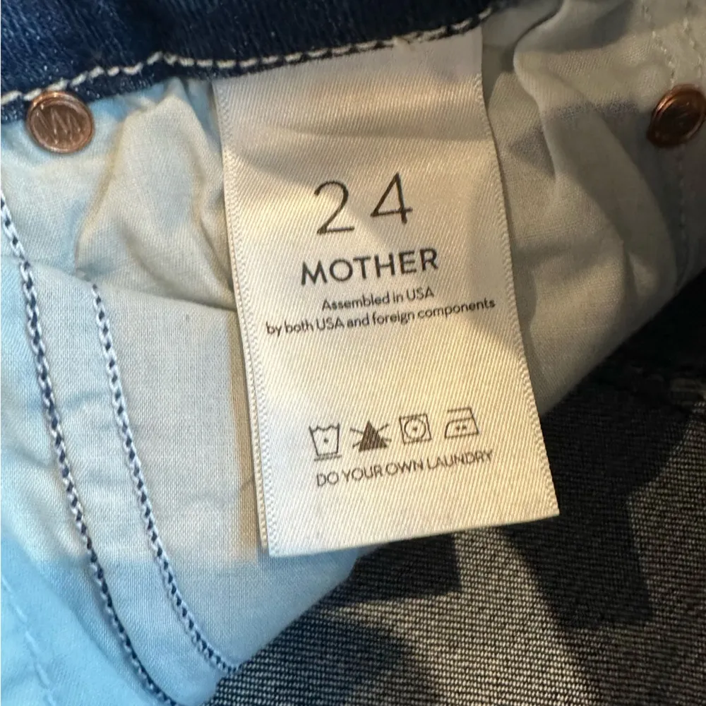 Mother denim The Looker high waisted jeans in Dark Graffiti size 24 women’s Blue - Image 7