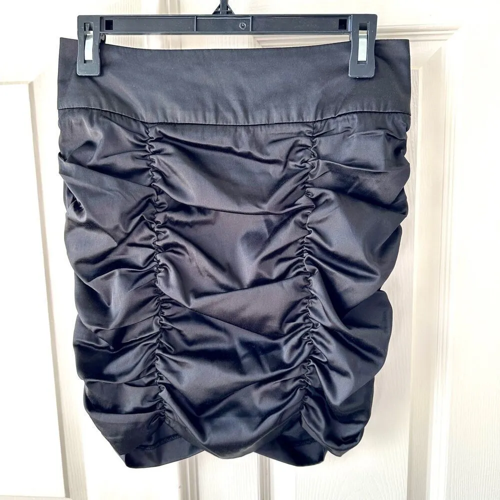 Papaya black ruched fitted skirt - Image 3