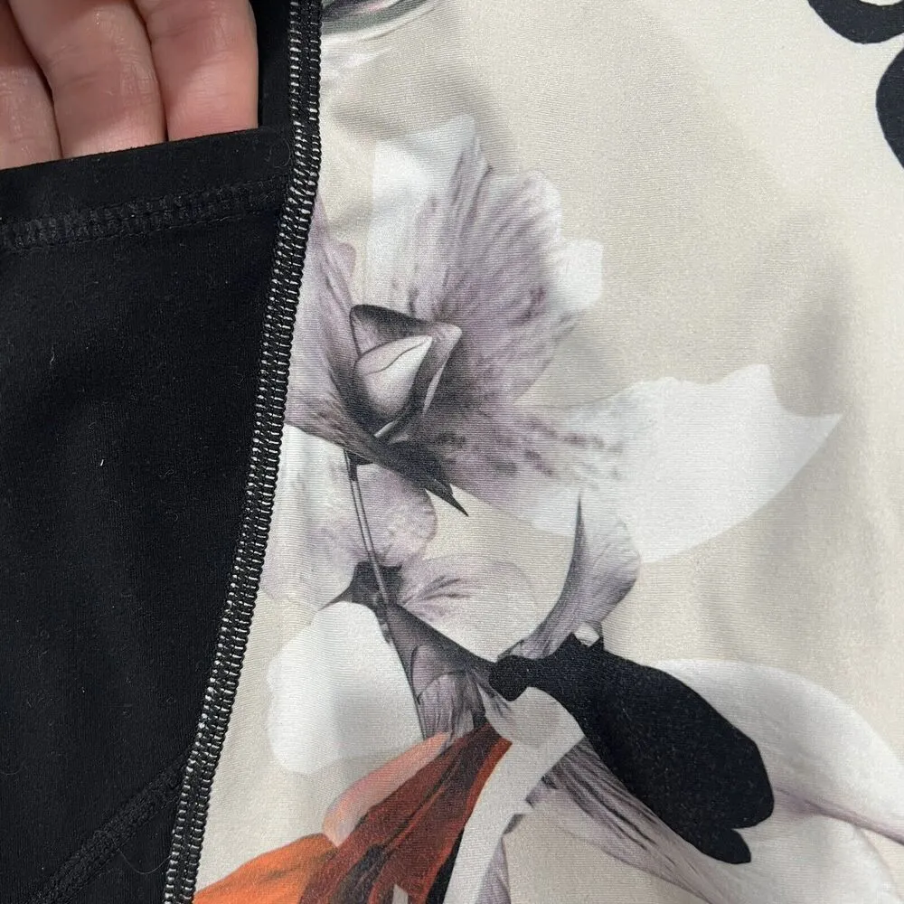 Athleta Size S Tight Black Blossom Intuition 7/8 Yoga Fitness Pant #866957 Women - Image 5